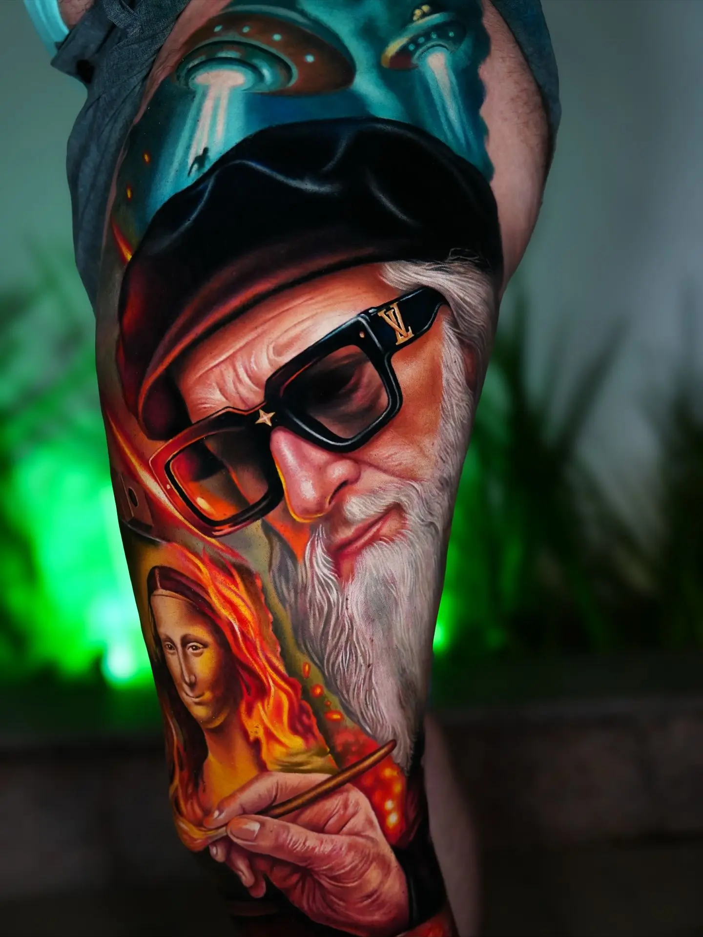 Réalisme couleur : magicien à lunettes, détail